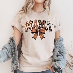 MAMA Cow Print Graphic T-Shirt